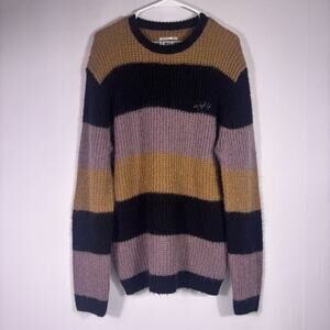 M/SF/T Mad Minds Chunky Multicolor Striped Crewneck Sweater Size Medium T2
